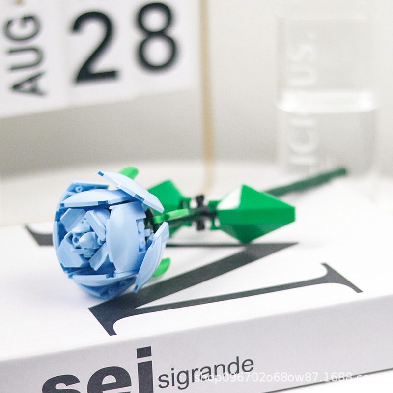 ✨Lebrick✨Bộ Đồ Chơi LEGO Xếp Hình Hoa Hồng Xanh Dương Lãng Mạn Sáng Tạo Thích Hợp Làm Quà Sinh Nhật Cho Bé Gái