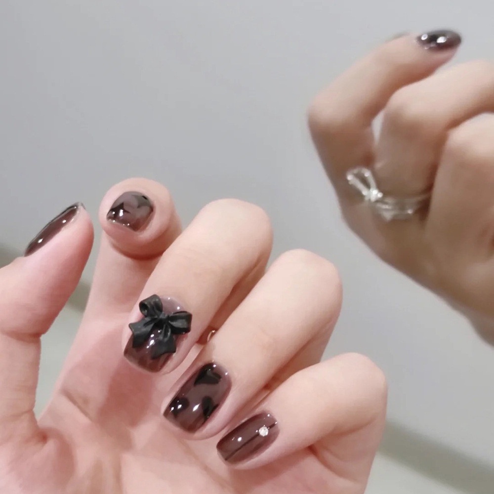 [Hàng mới về] Set 50 phụ kiện đính móng trang trí xinh xắn hình nơ