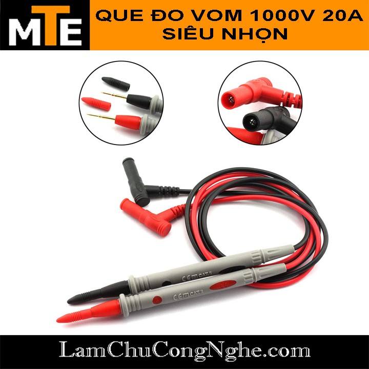 Que đo đồng hồ VOM 1000V - 20A đầu kim siêu nhọn