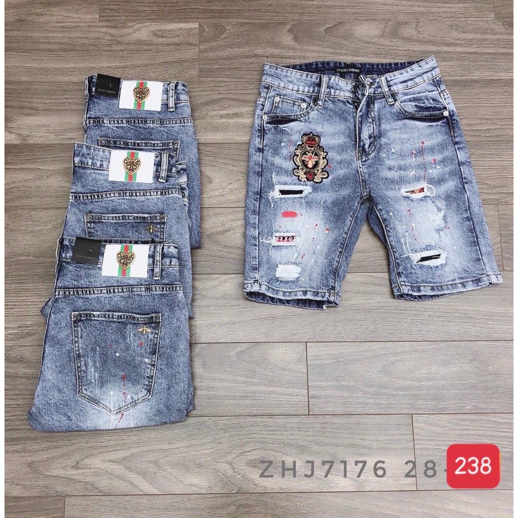 Quần Sọt Nam Rách 🔵 𝐅𝐑𝐄𝐄 𝐒𝐇𝐈𝐏 🔵 Quần Short Jean Nam Đẹp Co Giãn Thời Trang Hpfashion - QSJN238