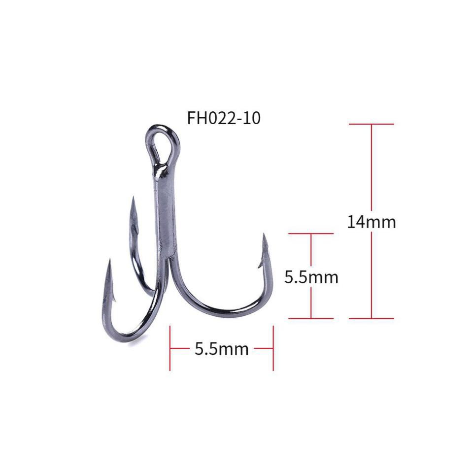 Lưỡi câu 3 tiêu 4-6-8-10,lưỡi câu cá 3 tiêu,cần câu lure