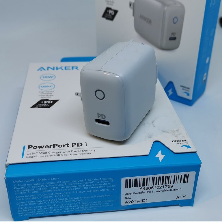 Cốc (Củ) sạc nhanh Anker PowerPort 1 A2019 PD 18W Chính hãng bảo hành 12 tháng