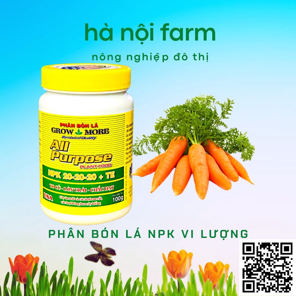 Phân Bón Lá - Phân Bón Phong Lan- Grow More 20-20-20