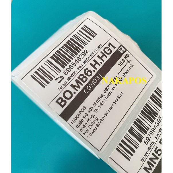 Tem GHTK 50x50 mm - Decal Nhiệt 5x5 cm In Đơn Hàng Giao hàng tiết kiệm giao hàng nhanh 50*50
