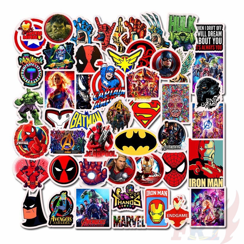 ❉ Marvel &amp; DC - Series 04 Superhero Stickers ❉ 50Pcs/Set Super Hero Waterproof DIY Fashion Decals Doodle Stickers