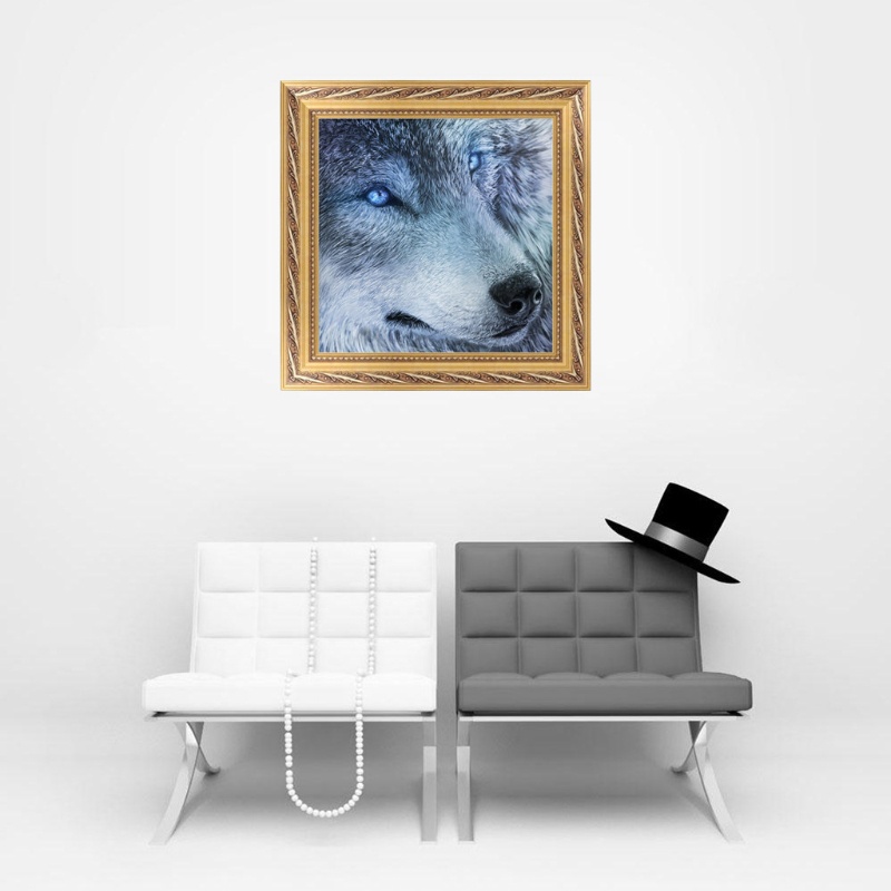 Bộ Tranh Đính Đá 5D Tự Làm Hình Chó Sói Blala Wolf 5D Trang Trí Nhà Cửa / Văn Phòng