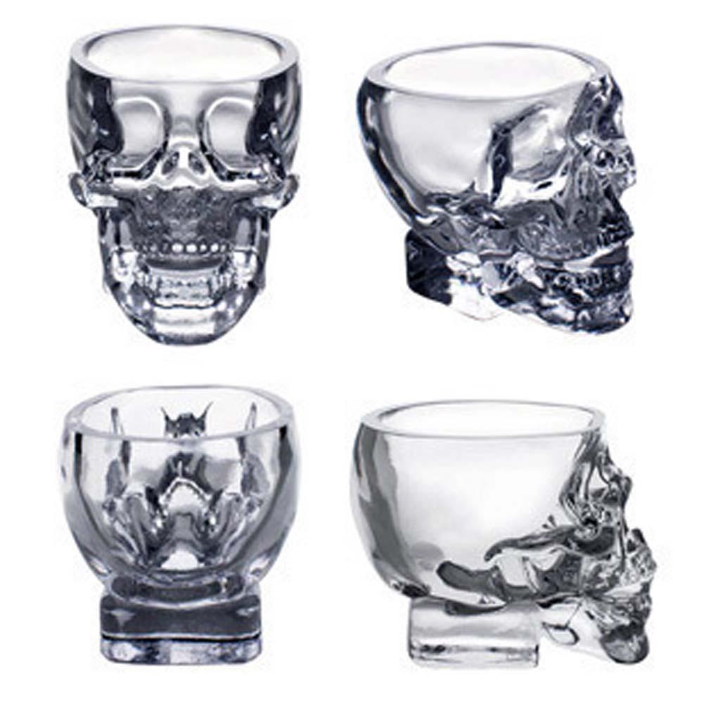 Crystal Vodka Whiskey Shot Skull Head Glass Cup Drinking Ware Home Bar 1pcs/3pcs/5pcs