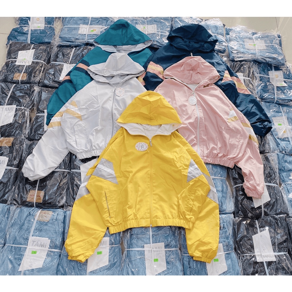 Áo Khoác Dù Nữ 2 Lớp Dày Dặn Sọc Tay Siêu Đẹp, Siêu Cá Tính  - ĐĂNG QUANG FASHION