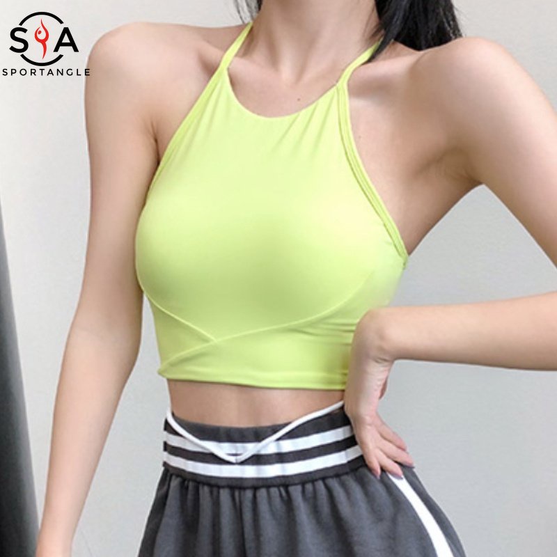 【Sportsangel】Áo Ngực Thể Thao Hai Dây Không Tay Cổ Thấp Dành Cho Nữ