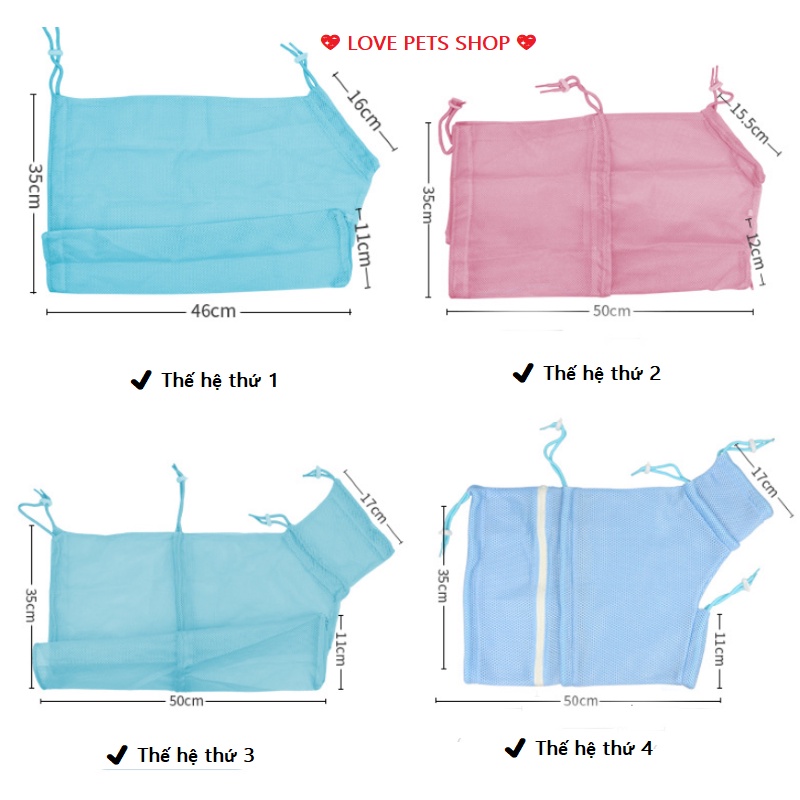 TÚI LƯỚI TẮM CHO MÈO ĐA NĂNG - LOVE PETS SHOP