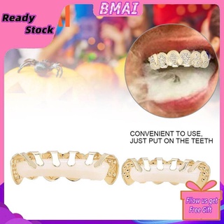 BMAI Răng giả Grillz Mạ Vàng / Bạc thời trang Phong Cách Hip Hop