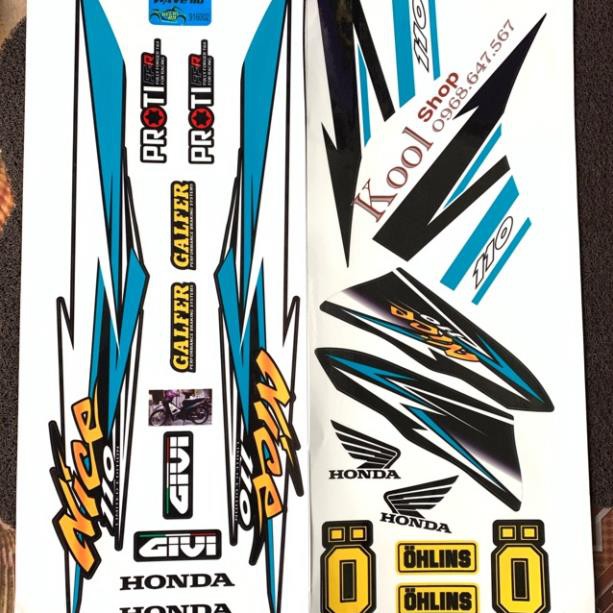 Tem Wave 110 Nice 2 Mặt Cán 3 Lớp Chống Phai Màu Mã 087