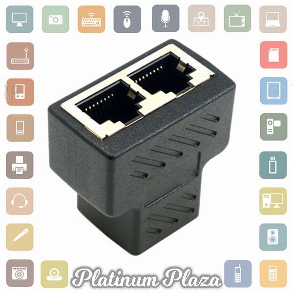 Đầu Chia Cổng Mạng Lan Rj45 1 Sang 2 - Dn0190 - Black 'qxnv0s- | BigBuy360 - bigbuy360.vn