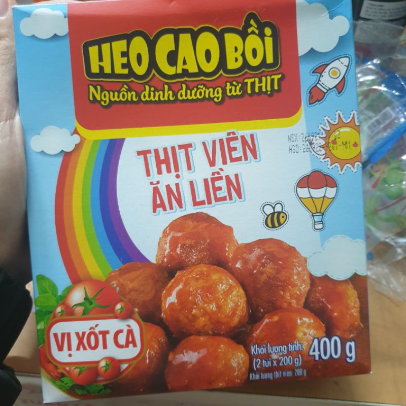 thịt viên ăn liền Heo cao bồi 2 gói