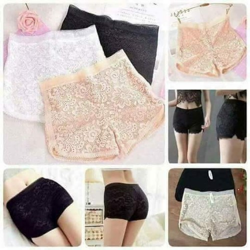 Combo 2 Quần Đùi Ren Họa Tiết Hoa Cúc Mặc Trong Váy