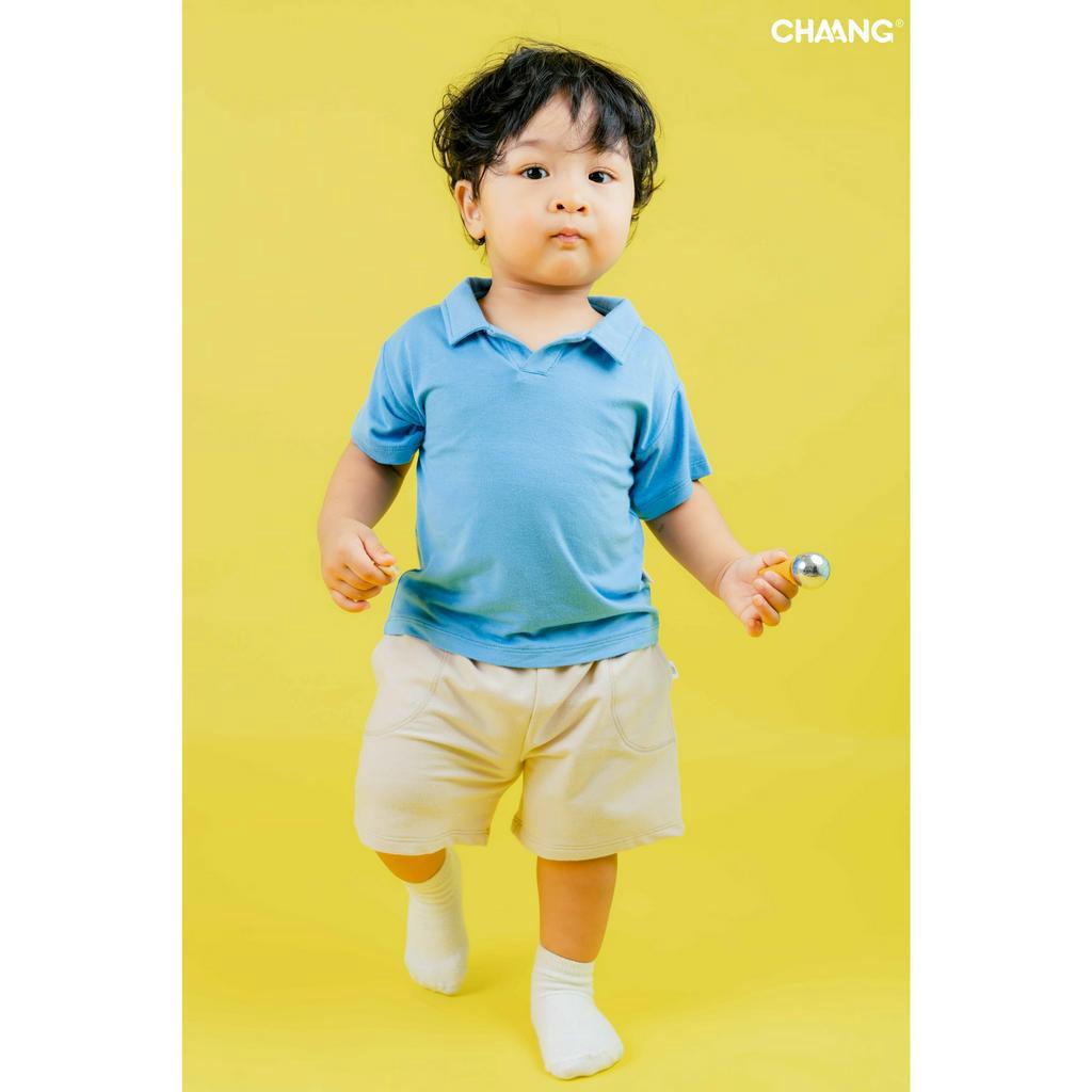 Chaang áo phông cộc tay pool có cổ cho bé trai từ 9 tháng đến 5 tuổi SS2023D06