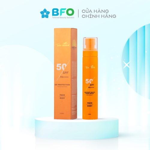 Xịt Chống Nắng Bảo Vệ Hoàn Hảo Tami Natural Giúp Chống Nắng Nâng Tone Summer SUN Spray SPF 50 PA++++ Dung Tích 100ml