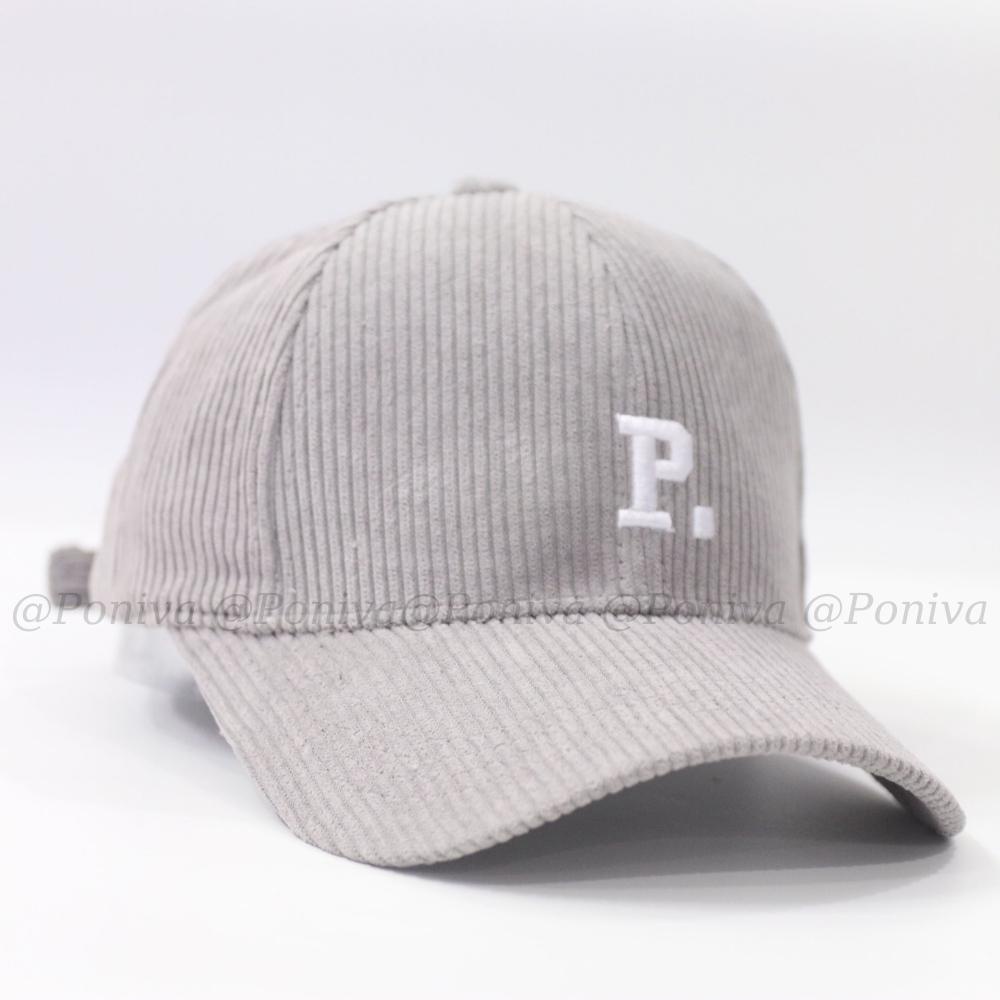 Mũ lưỡi trai ❤️ Nón kết thêu chữ P. chất nhung tăm form unisex P2323 phong cách Ulzzang Thời trang PONIVA siêu hot