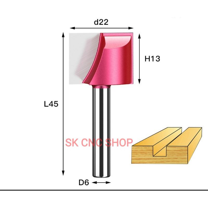 Dao CNC phay mặt bàn phay rãnh - Cán 6MM / 8MM - SK CNC SHOP