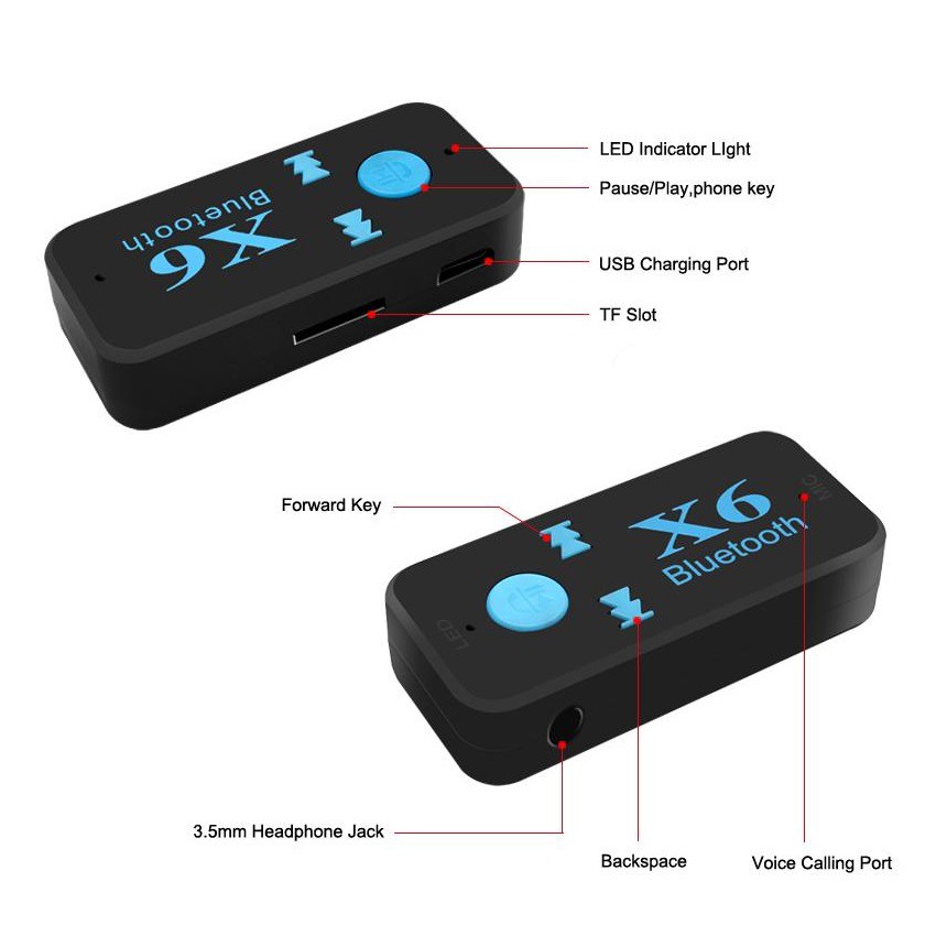 Bộ thu phát nhạc Bluetooth X6 - Usb Bluetooth X6