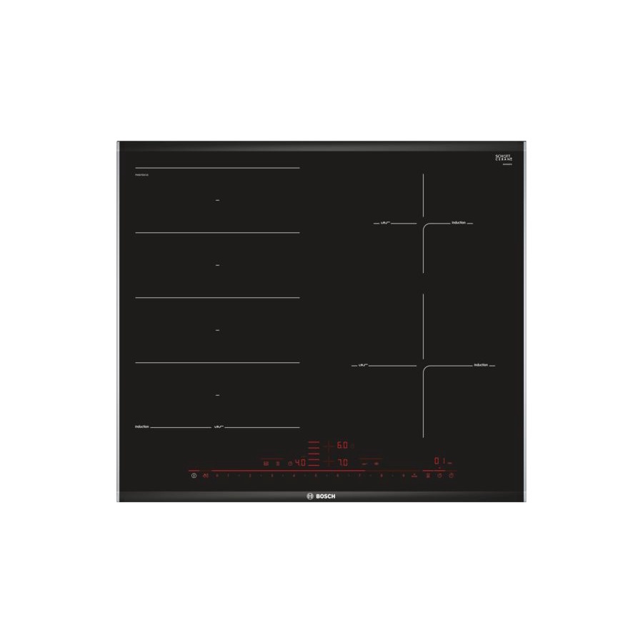 Bếp từ đa điểm 4 vùng nấu Bosch PXE675DC1E - Hàng chính hãng