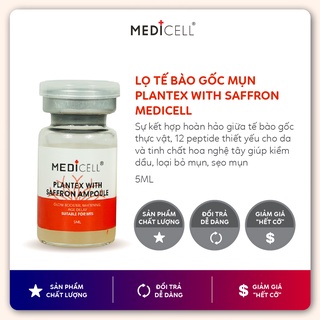 Serum tế bào gốc, kiềm dầu, cải thiện mụn, sẹo mụn, làm trắng Plantex Saffron Medicell Hàn Quốc -1 lọ
