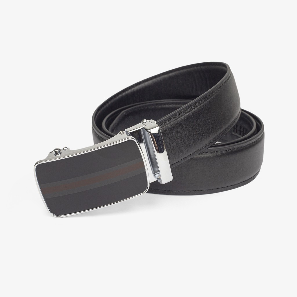 Thắt lưng nam da bò cao cấp-3 lớp-màu đen-khóa tự động nhiều mặt L104-DA THẬT-BH 24 tháng