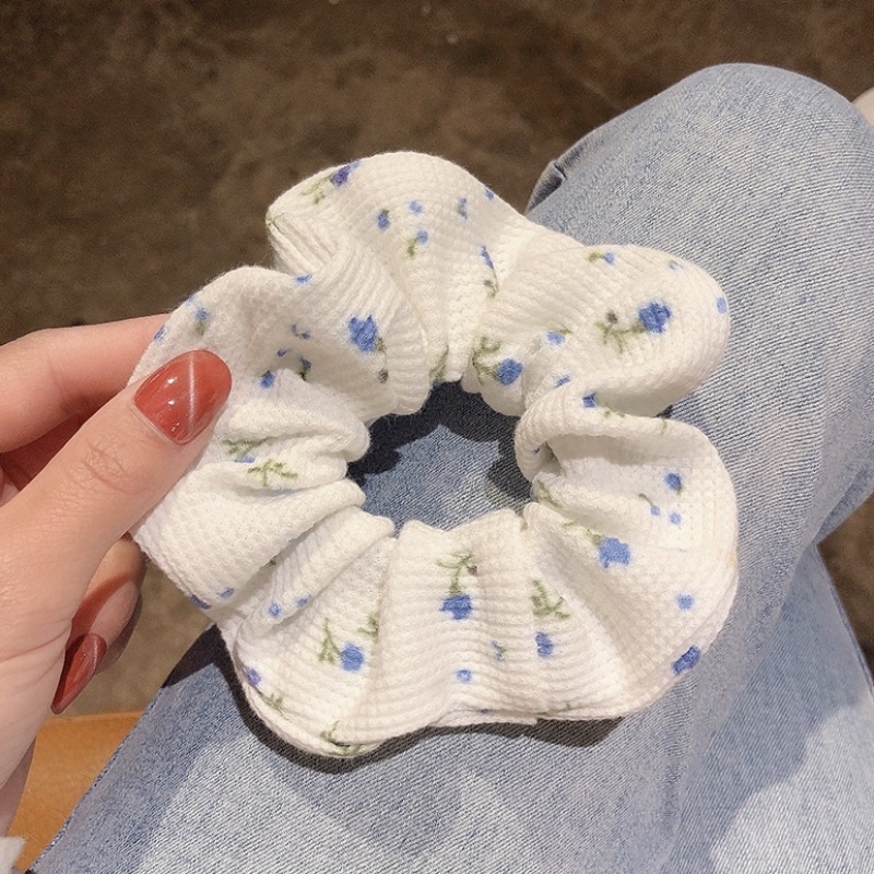 Scrunchies Dây buộc tóc hoa phong cách dễ thương cỡ to Loli