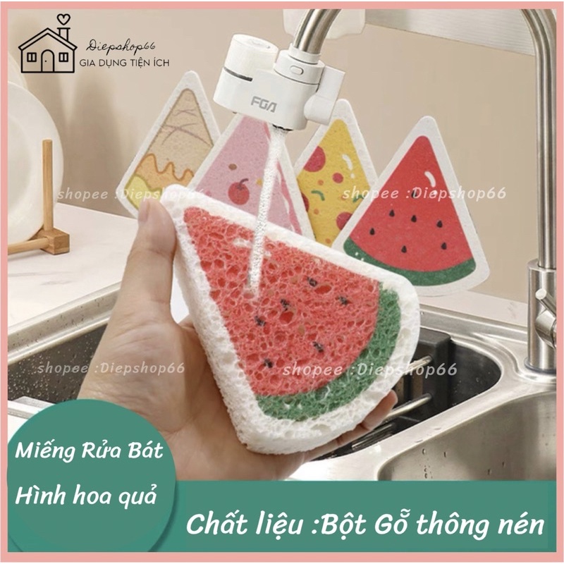 Miếng bọt biển rửa chén hình hoạt họa đáng yêu, Miếng rửa bát cute