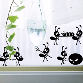 NEW Removable Wall Stickers Ants Moving Cartoon Ant On Mirror Window Sticker Home Decoration