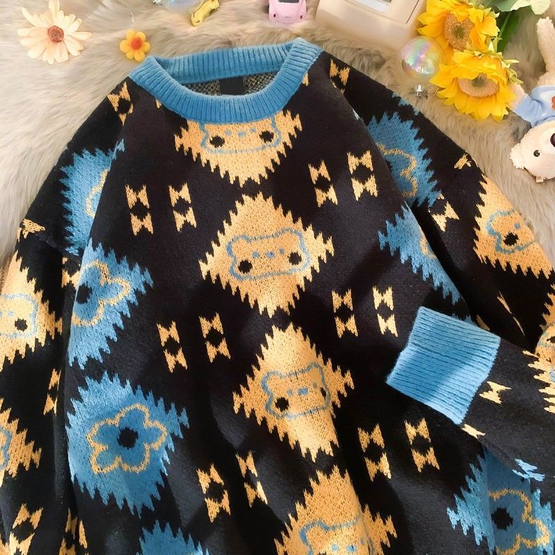 Áo Sweater Dáng Rộng Thời Trang Thu Đông Xinh Xắn