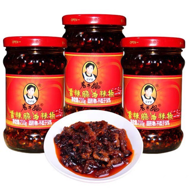 Ớt Chưng Dầu Laoganma Vị Cay Giòn 210gr/ Ớt Chưng Dầu Cay Giòn - Chính Hãng Laoganma