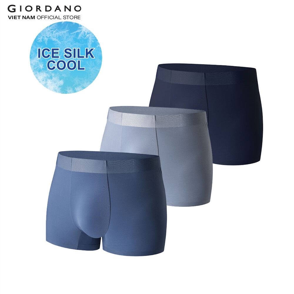 Bộ 3 Quần Lót Nam Ice Silk Men's Trunk Giordano 01172202