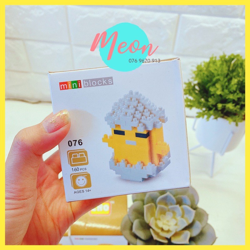 Mini Block | Đồ chơi xếp hình lego | - Trứng lười Gudetama - 160~ 246 pcs - Size S