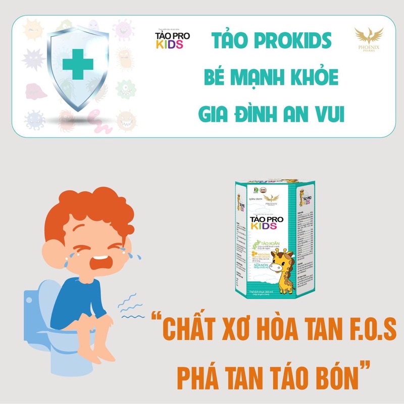 Tảo Pro kids - Siro ăn ngon cho bé GIÁ TỐT NHẤT tiêu hoá khoẻ, không lo ốm vặt, táo bón hộp 30 gói x 10ml