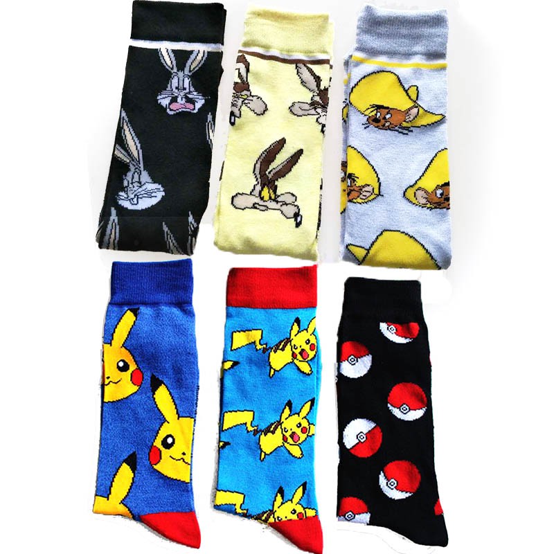 Vớ Cotton Unisex Họa Tiết Hoạt Hình Thỏ Đáng Yêu Thời Trang