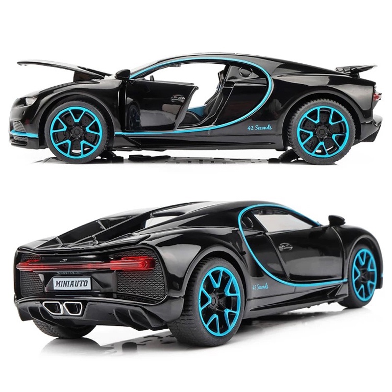 Mô Hình Xe Ô Tô Bugatti Chiron Tỉ Lệ 1: 32 Có Đèn Và Nhạc Và Đèn Bằng Hợp Kim Nhôm Quà Tặng Sinh Nhật Cho Bé Trai