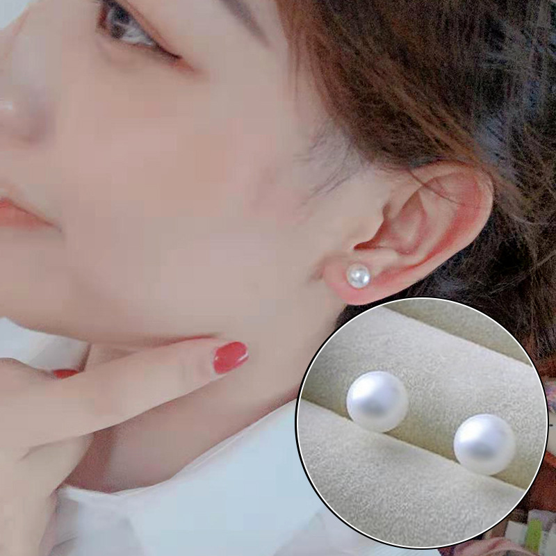 Bông Tai Đính Ngọc Trai Giả Phong Cách Hàn Quốc