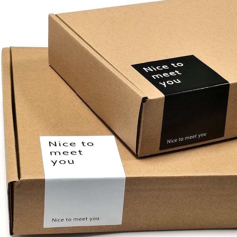 Tem cảm ơn, nhãn dán thank you, tem niêm phong thiết kế vintage đáng yêu