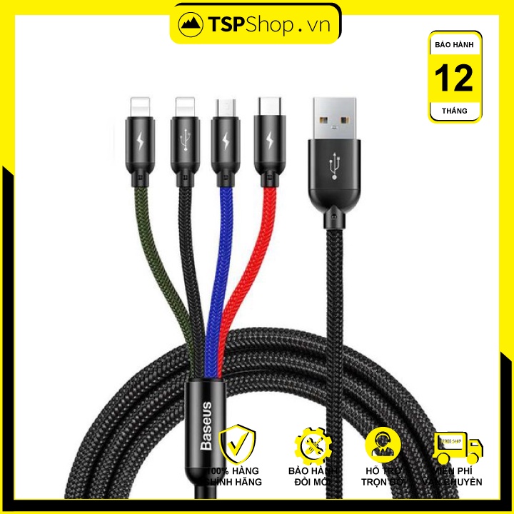 Cáp Sạc Truyền Dữ Liệu Tốc Độ Cao 4 in 1 Baseus - Hàng chính hãng giá rẻ nhất