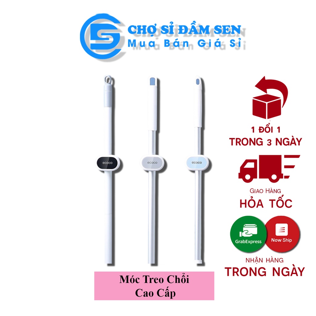 Móc treo chổi dán tường , treo cây lau nhà , treo dù Thương hiệu Nhật Bản ECOCO (Dòng Cao Cấp) G335-Treochoi-Ecoco