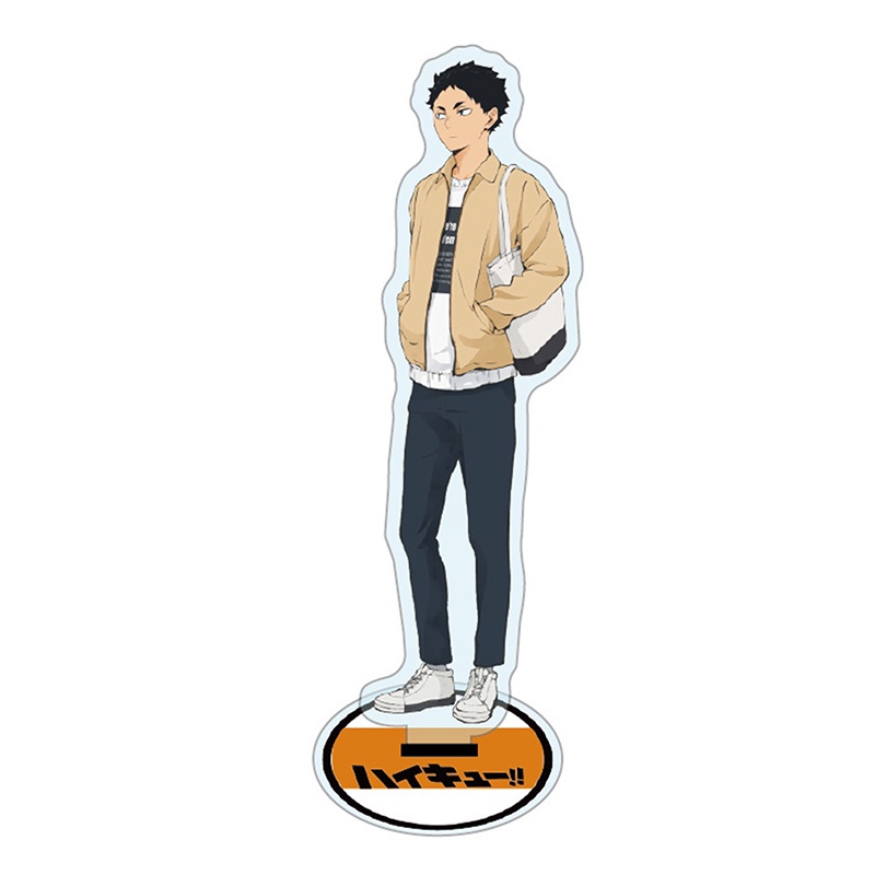 Mô hình nhân vật anime Haikyuu Hinata Shoyo Tobio Kageyama có giá đỡ bằng acrylic