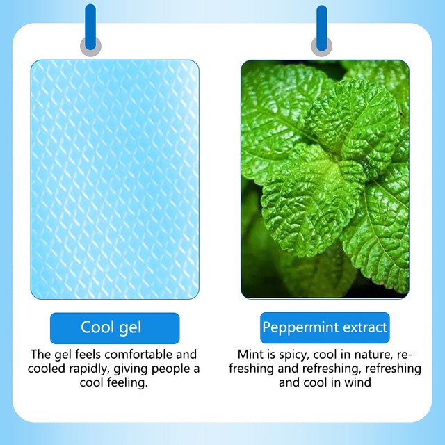 Bộ 2 miếng gel dán làm mát họa tiết trái cây ngọt ngào nhỏ gọn tiện dụng cho mùa hè