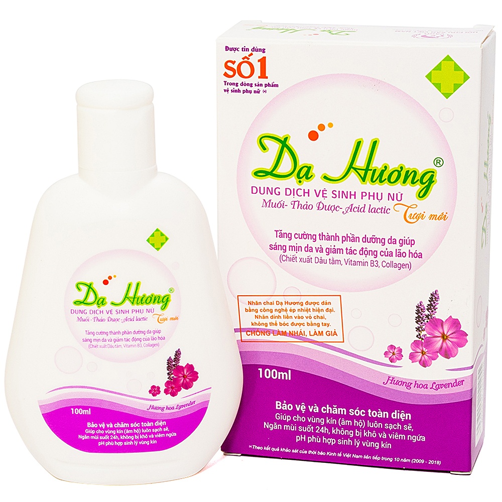 Dung dịch vệ sinh phụ nữ Dạ hương khử mùi hôi, vệ sinh sạch sẽ chai 100ml