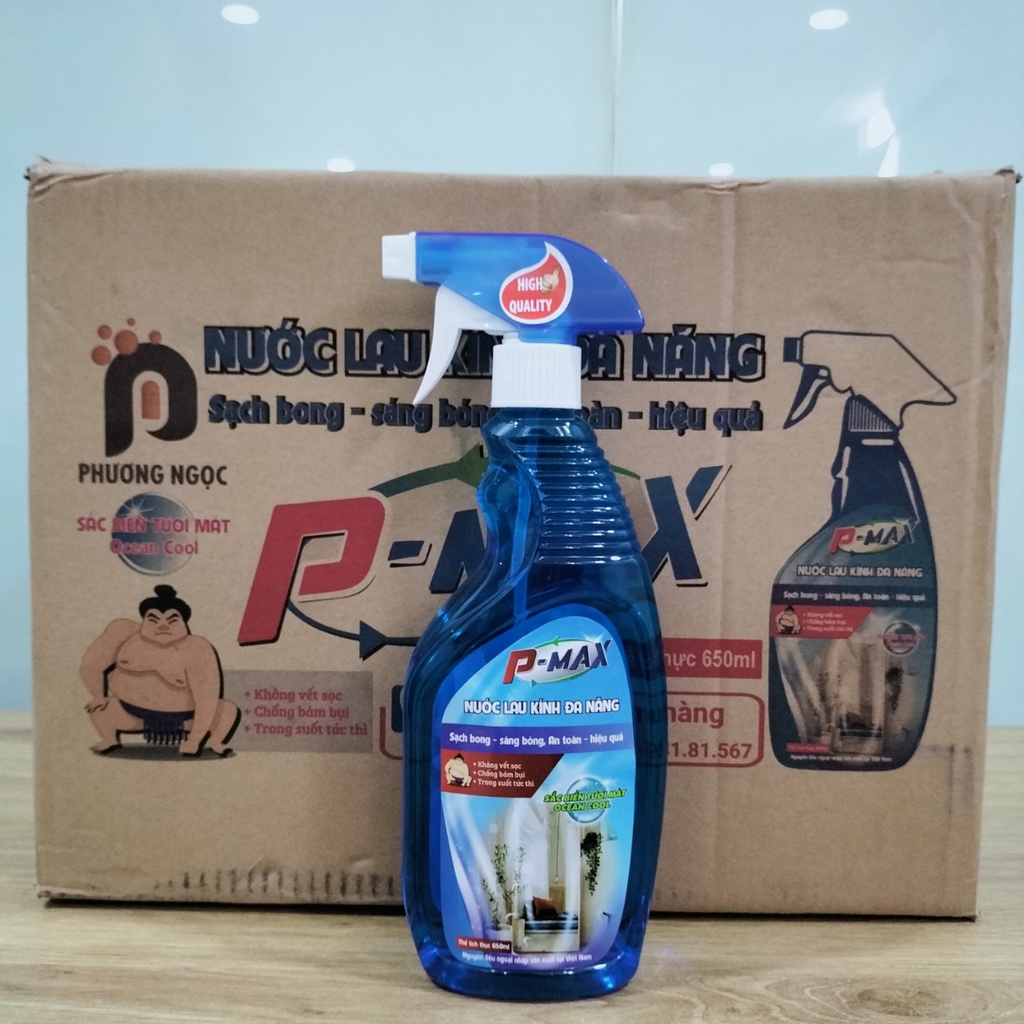 Nước Lau Kính Đa Năng Cực Sạch P-MAX 650ml