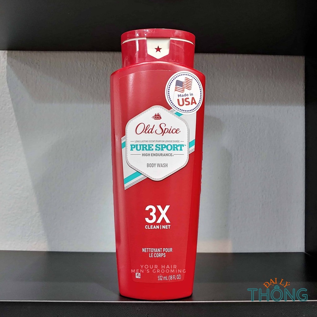 Sữa Tắm Nam Old Spice Body Wash 473ml / Gel Tắm Gội Old Spice High Endurance 532ml
