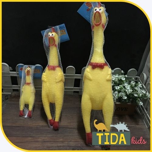 Gà Bóp Biết Kêu ⚡️ HOT TREND ⚡️ Shrilling Chicken, Phát Ra Tiếng Gà Ngộ Nghĩnh - Đồ Chơi Cho Chó Mèo TiDa Kids Shop