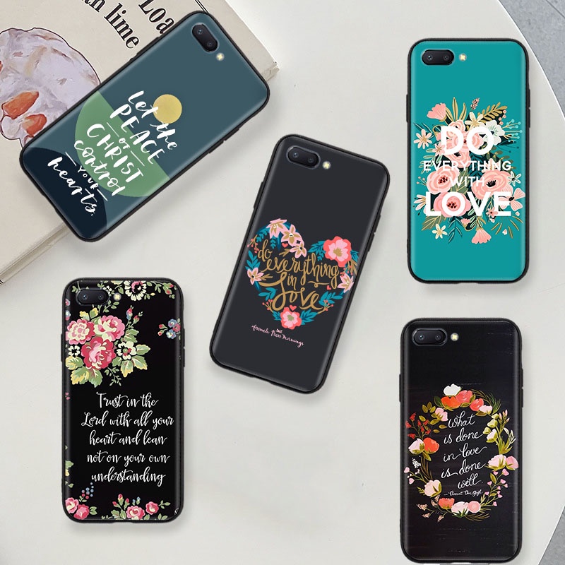 Ốp Bảo Vệ Mềm Màu Đen Tương Thích Cho Samsung Ultra S22 A32 J7 A8 A82 Duo Pro Plus NCB-9 Câu Kinh Th