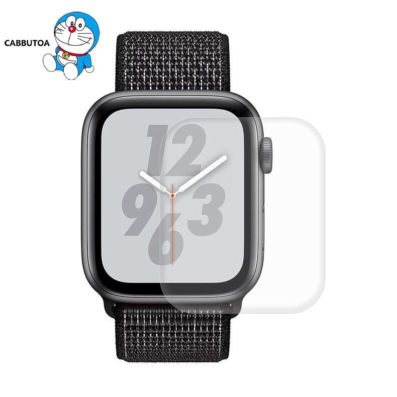 Kính Cường Lực Cong 3d Bảo Vệ Màn Hình Cho Apple Watch Series 5 / 4 44mm Trong Suốt