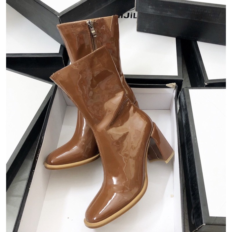 Bốt lửng da bóng